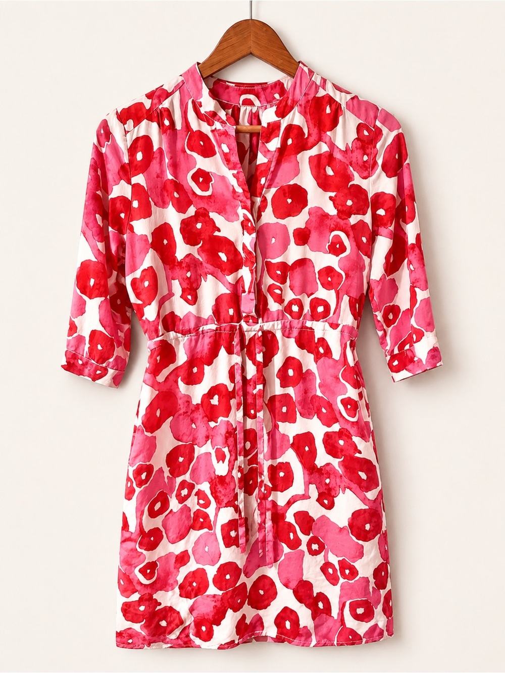 Acne Studios 100% Silk Poppy Floral Shirtdress EU 36/US 4